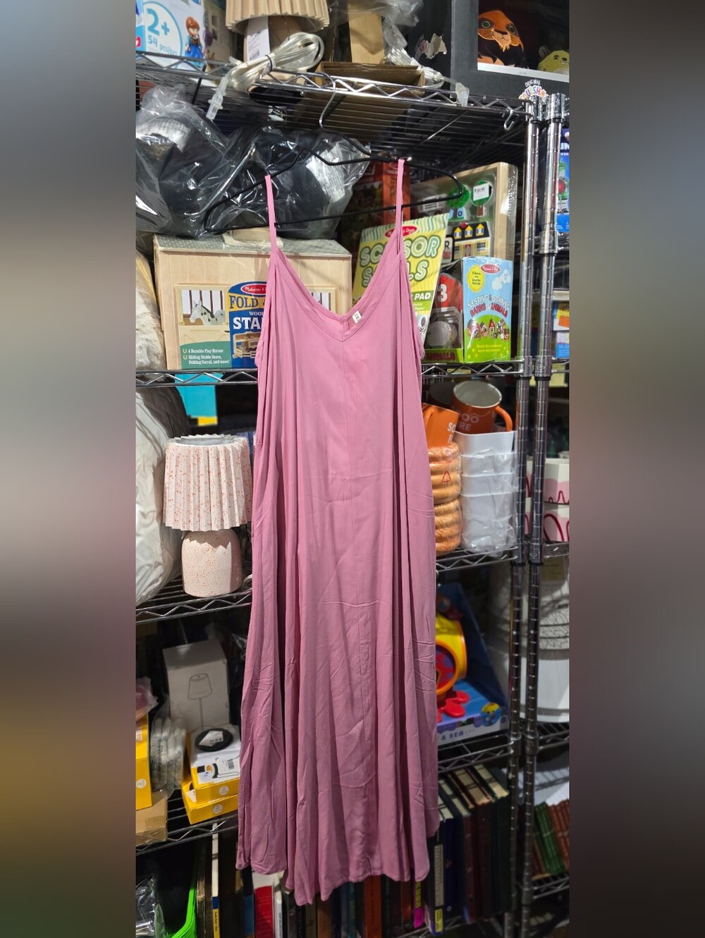 New XL Zenana Outfitters Dusty Rose Spaghetti Strap Maxi Dress